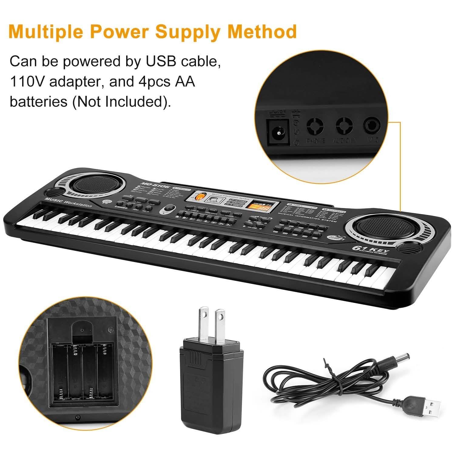 61 Keys Digital Music Electronic Keyboard