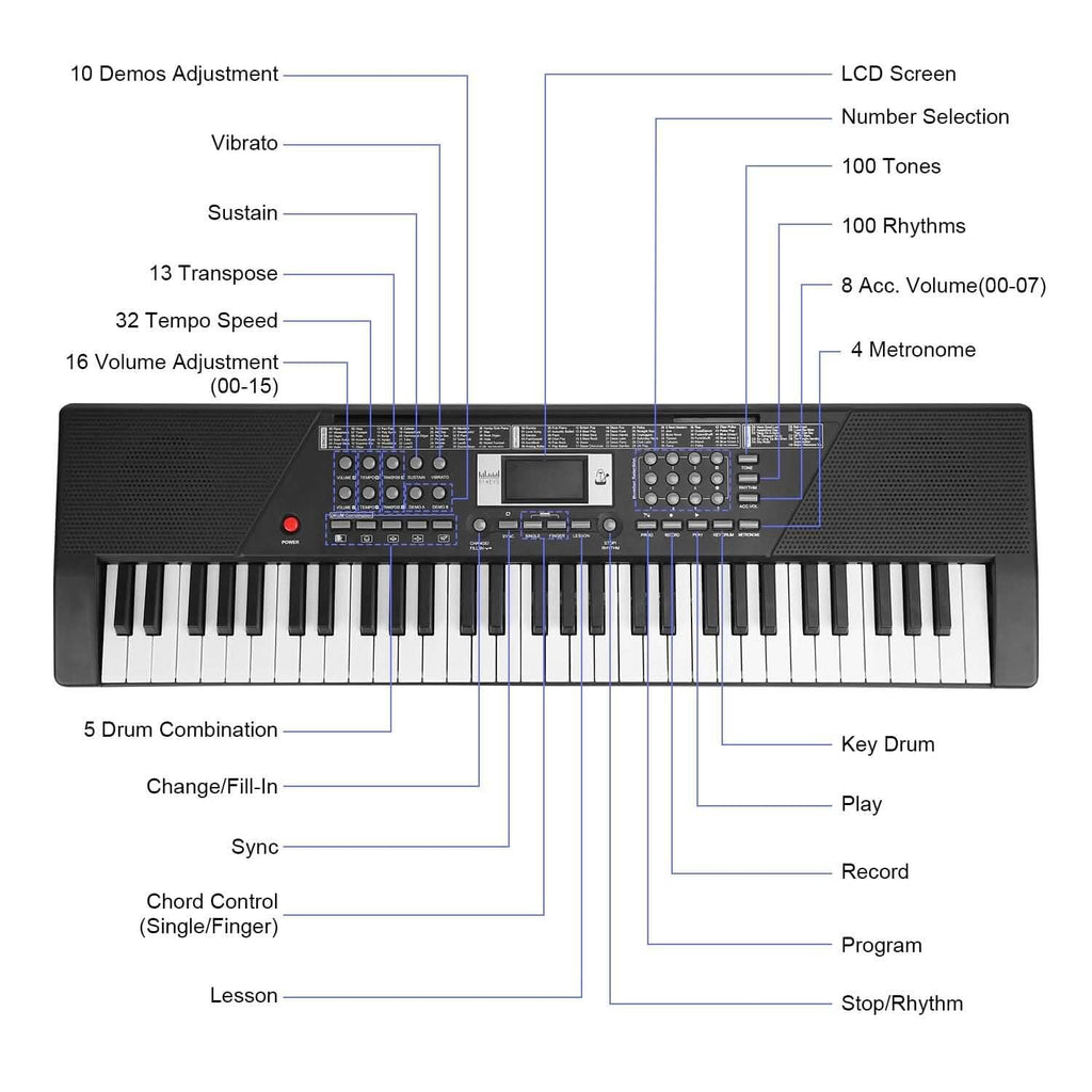 61 Keys Digital Music Keyboard Electronic Piano
