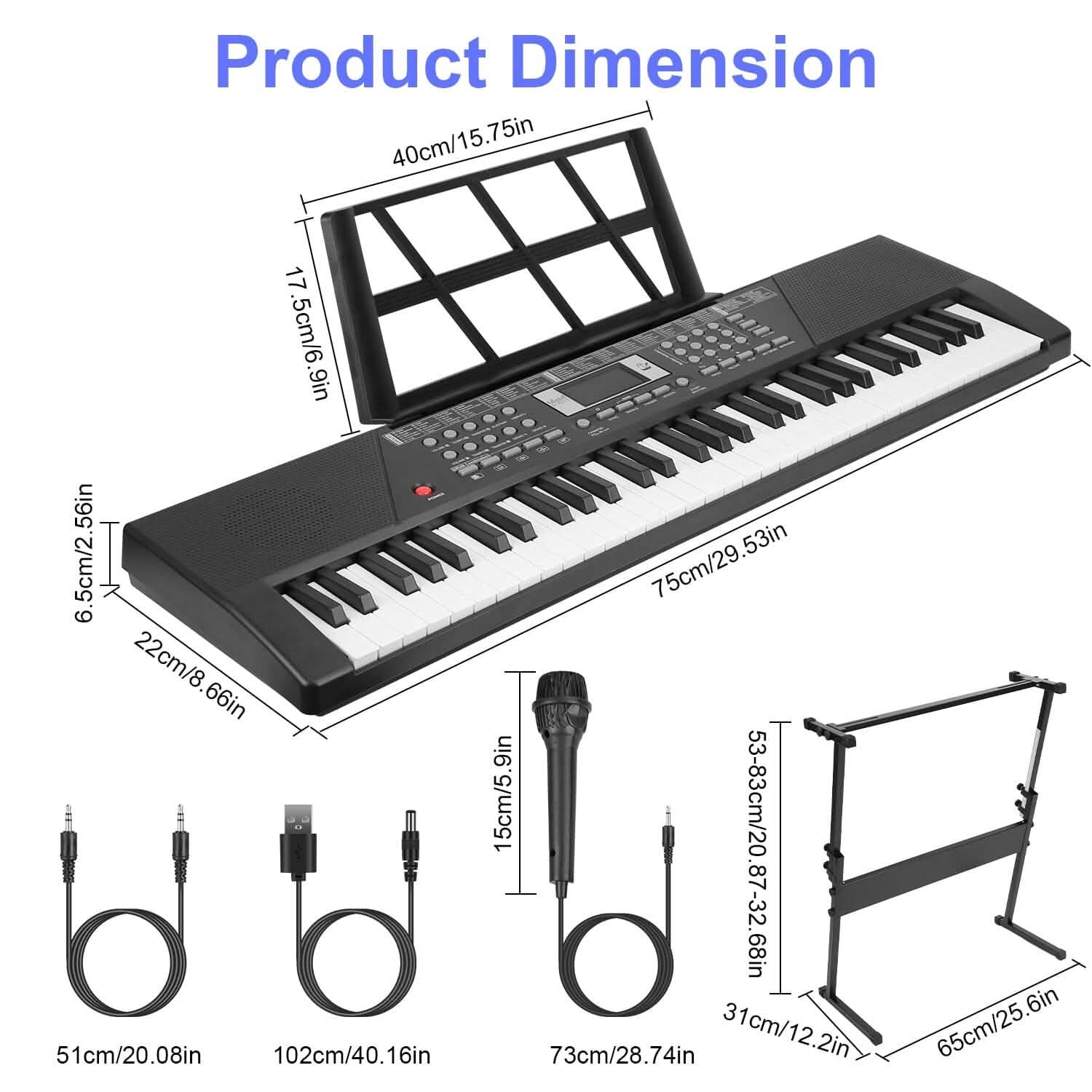 61 Keys Digital Music Keyboard Electronic Piano