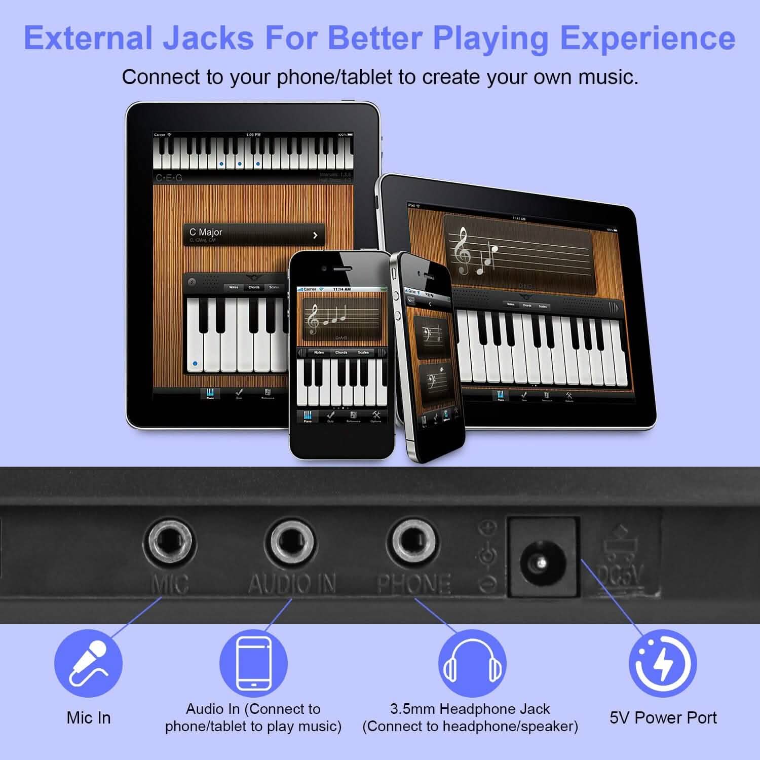 61 Keys Digital Music Keyboard Electronic Piano